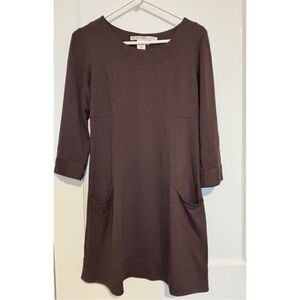 Max Studio Chocolate Long Sleeve Dress